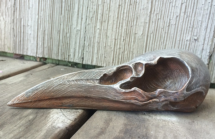 CROW CREATURE SKULL- RUST