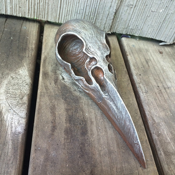 CROW CREATURE SKULL- RUST