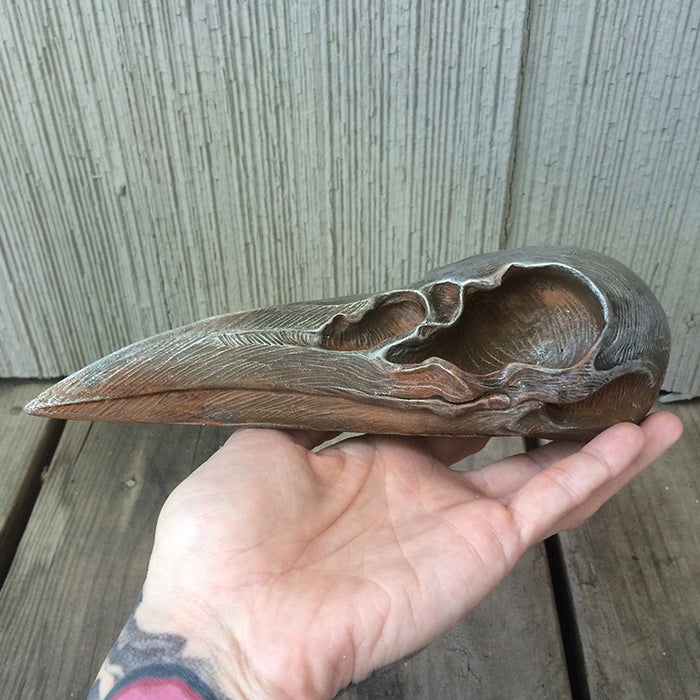CROW CREATURE SKULL- RUST
