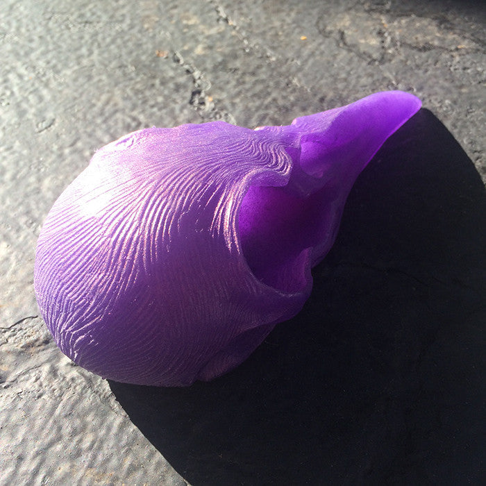 CROW SKULL SCONCE- PURPLE WITH PURPLE LED