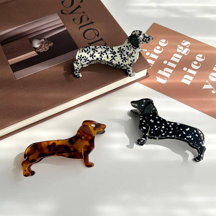 ACCITY Dachshund hair clip featuring a cute dog design, perfect for adding playful charm to hairstyles.
