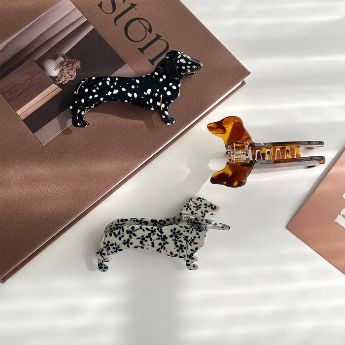 ACCITY Dachshund hair clip featuring a cute, detailed dachshund design, perfect for adding charm to hairstyles.