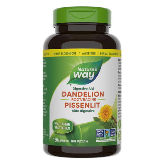 Bottle of Nature's Way Dandelion Root 180 Capsules