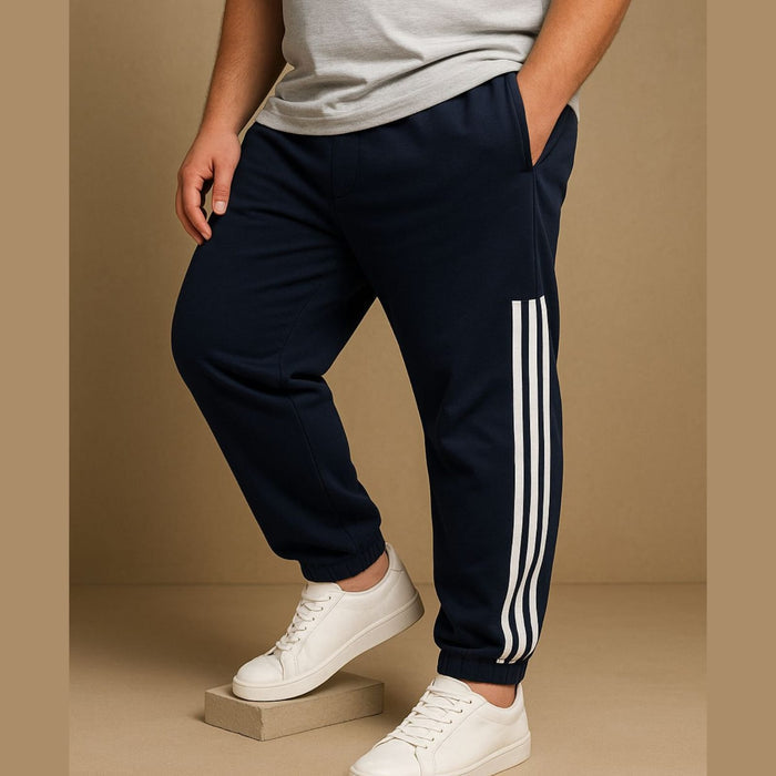 Dark Blue Striped Joggers/Track-pants