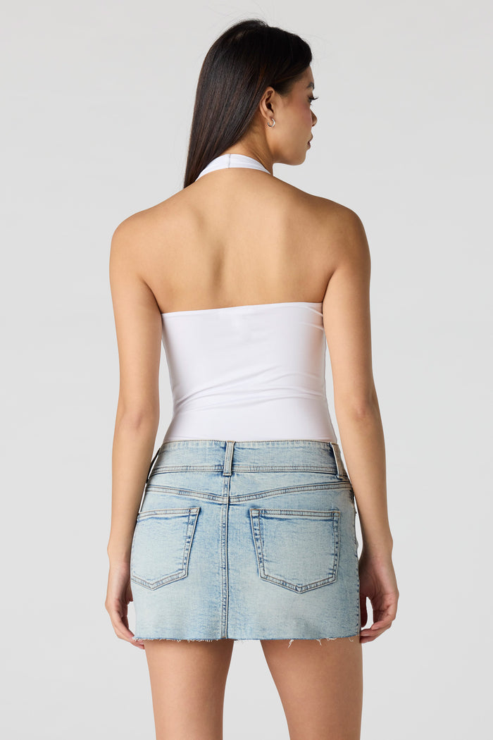 Denim Low Rise Mini Skort