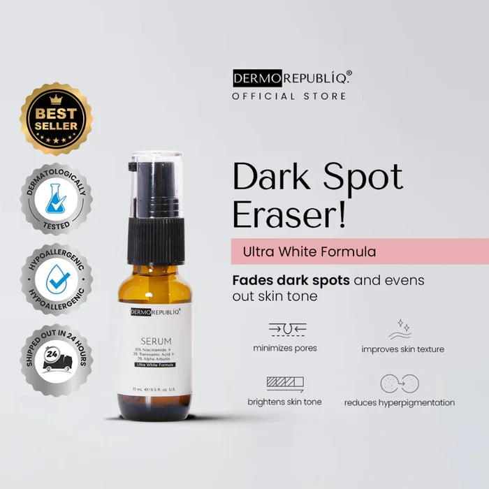 Dermorepubliq 10% Niacinamide + 3% Tranexamic Acid + 2% Alpha Arbutin Ultra White Serum 30mL