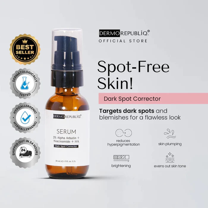 Dermorepubliq 2% Alpha Arbutin + Niacinamide + HA Dark Spot Corrector Serum