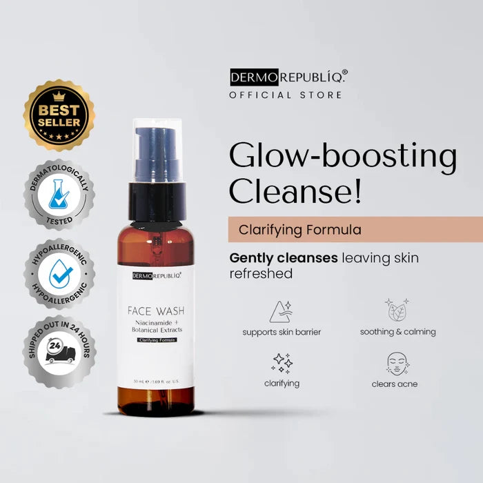 Dermorepubliq Clarifying Gentle Face Wash Niacinamide + Botanical Extracts - 100mL