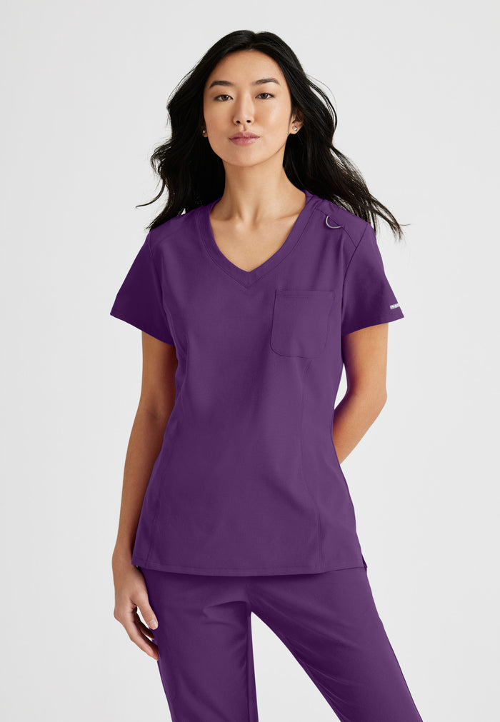 Dignity Top - Eggplant - Grey's Anatomy Scrubs
