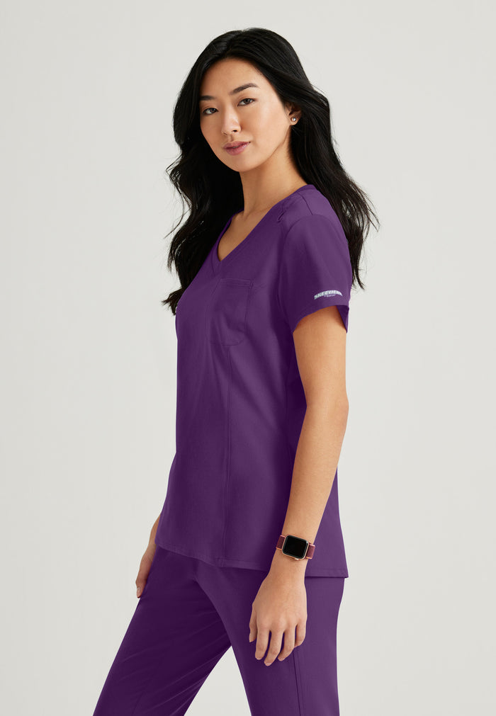 Dignity Top - Eggplant - Grey's Anatomy Scrubs