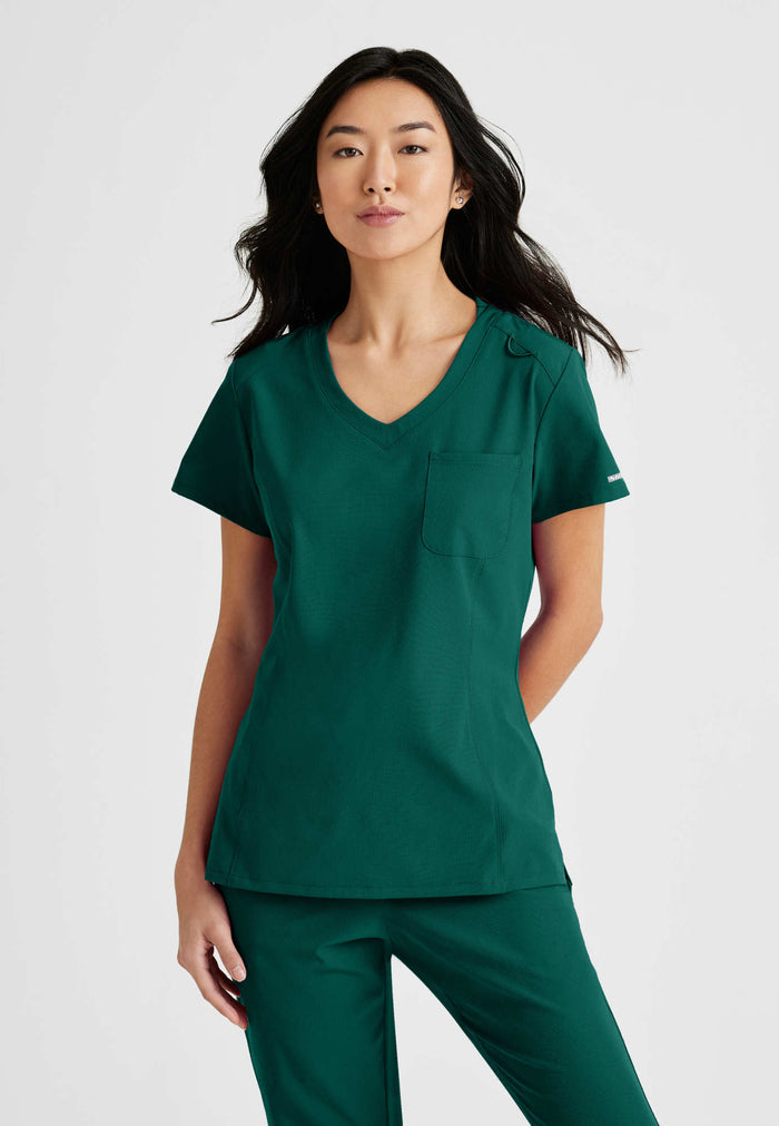 Dignity Top - Hunter Green - Grey's Anatomy Scrubs