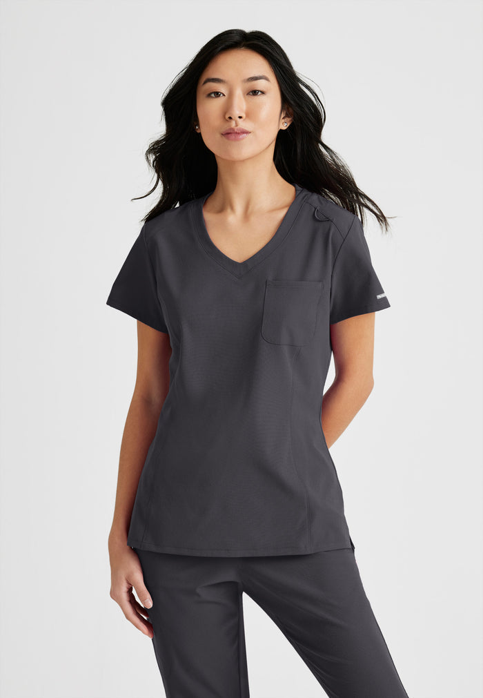 Dignity Top - Pewter - Grey's Anatomy Scrubs
