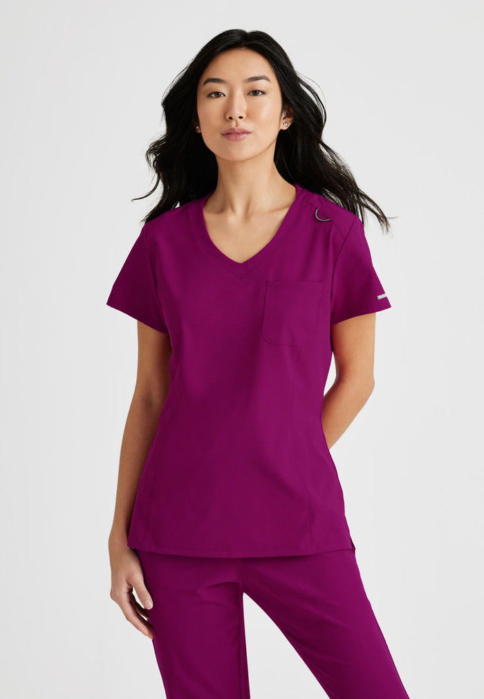 Dignity Top - Wine - Grey's Anatomy Scrubs