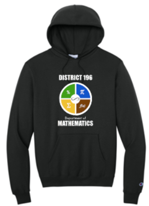 DISTRICT 196 MATHEMATICS CHAMPION POWERBLEND PULLOVER HOODIE (2 COLORS)