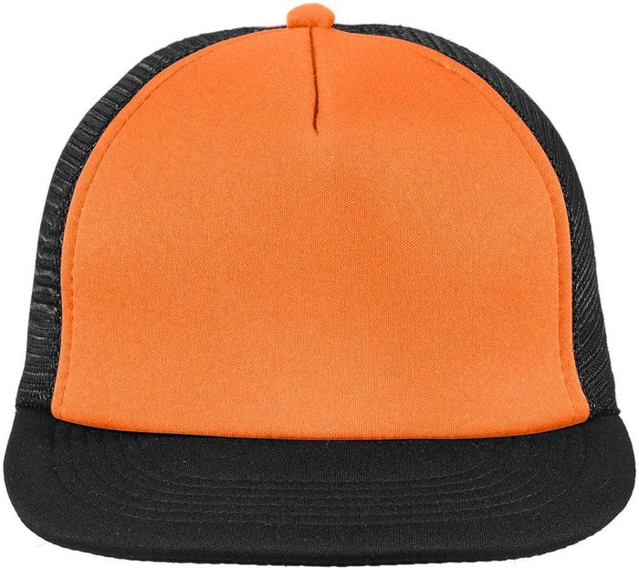 District Flat Bill Snapback Trucker Cap-Regular-District-Neon Orange-OSFA-Thread Logic