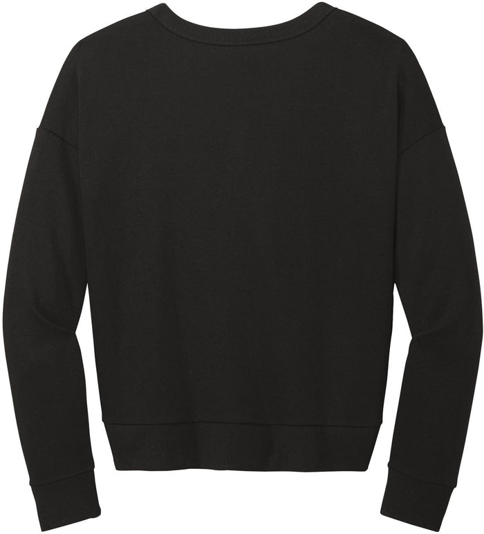 no-logo District Ladies Perfect Tri Fleece V-Neck Sweatshirt-Apparel-District-Thread Logic