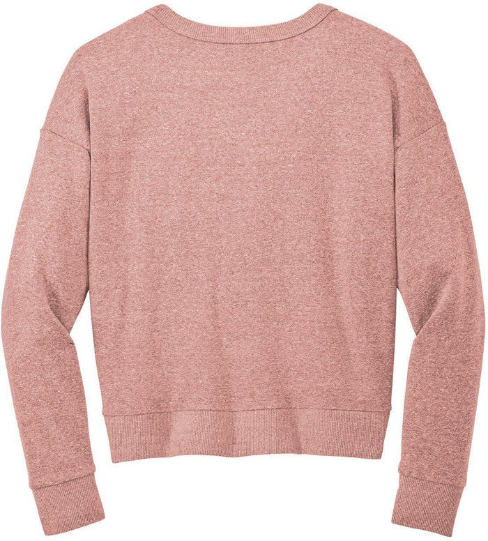 no-logo District Ladies Perfect Tri Fleece V-Neck Sweatshirt-Apparel-District-Thread Logic