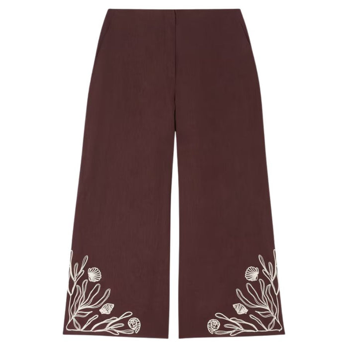 Dolce Embroidered Linen Womens Trousers 2613131012200