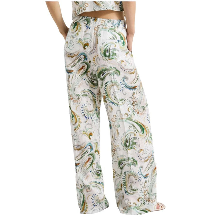 Domino Wide Leg Womens Linen Trousers  2613131232200