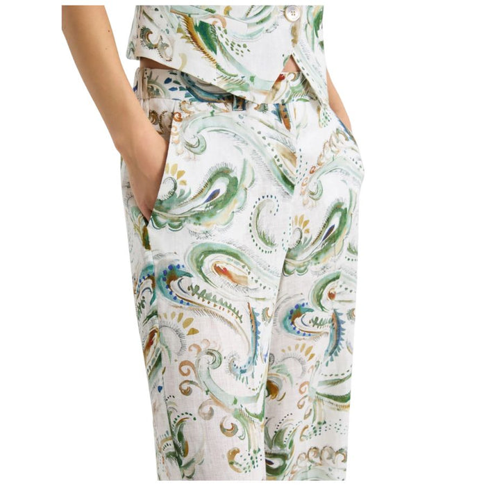 Domino Wide Leg Womens Linen Trousers  2613131232200
