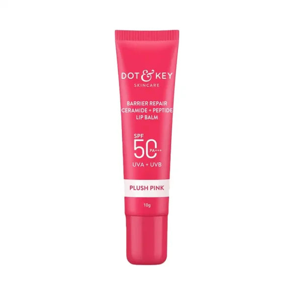 Dot and Key Barrier Repair Ceramide + Peptide Lip Balm - Plush Pink