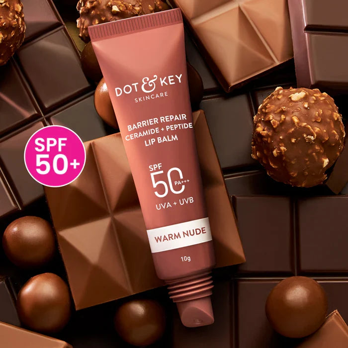 Dot and Key Barrier Repair Ceramide + Peptide Lip Balm – Warm Nude 10g