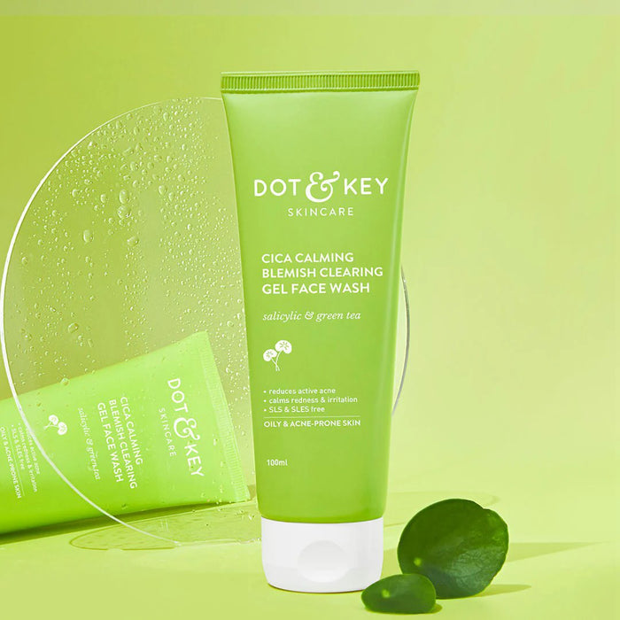 Dot and Key Cica Calming Blemish Clearing Gel Face Wash 100ml