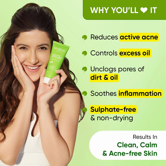 Dot and Key Cica Calming Blemish Clearing Gel Face Wash 100ml