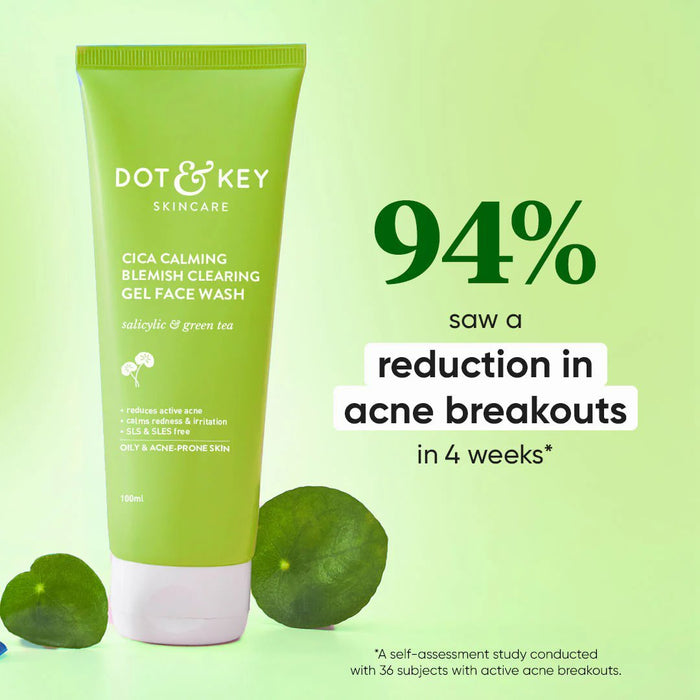 Dot and Key Cica Calming Blemish Clearing Gel Face Wash 100ml