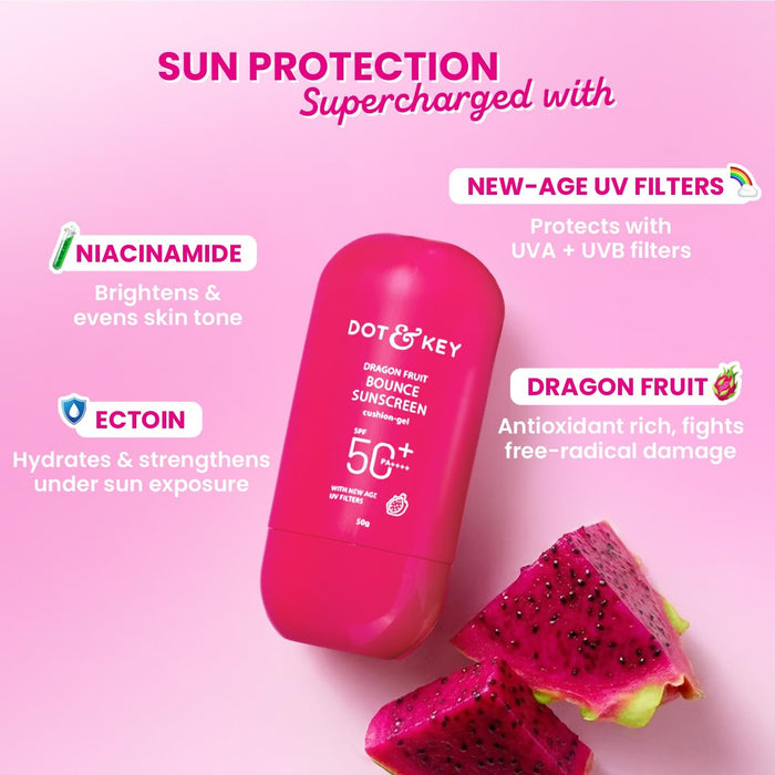 Dot and Key Dragon Fruit Bounce Sunscreen SPF 50+ PA++++ 50g