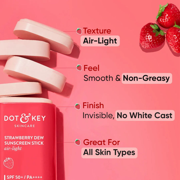 Dot and Key Strawberry Dew Sunscreen Stick SPF 50+PA++++ 20g