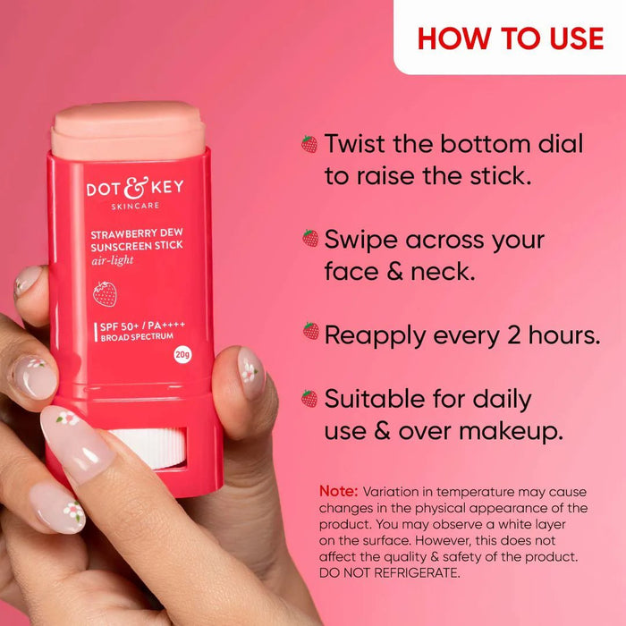 Dot and Key Strawberry Dew Sunscreen Stick SPF 50+PA++++ 20g