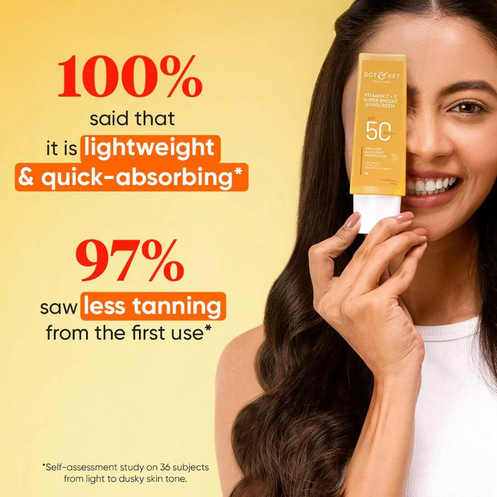 Dot and Key Vitamin C + E Super Bright Sunscreen SPF 50+ PA++++ (80gm)