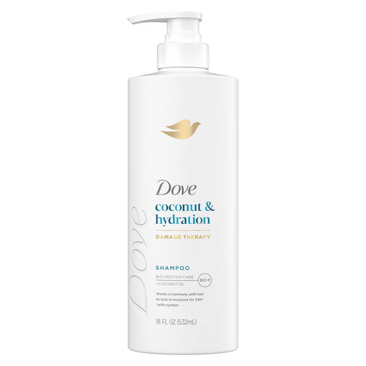 DOVE Damage Therapy Coconut & Hydration Shampoo شامبو دوف ثيرابي لإصلاح التلف بجوز الهند