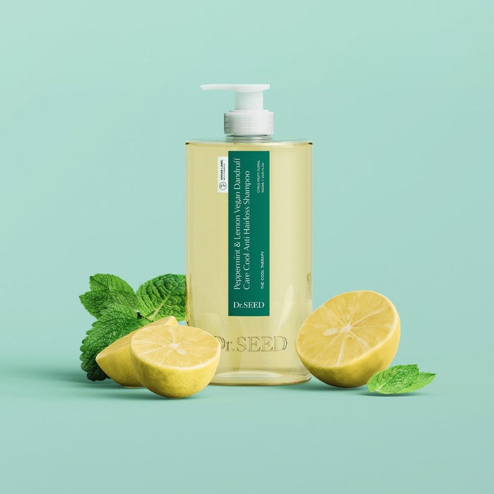 Dr.SEED Peppermint and Lemon Vegan Dandruff Cool Anti Hairloss Shampoo 1000ml