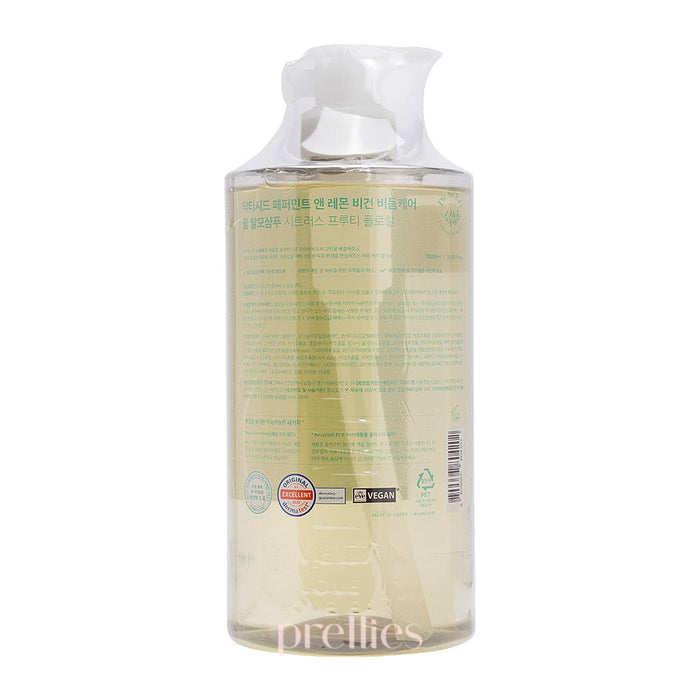 Dr.SEED Peppermint and Lemon Vegan Dandruff Cool Anti Hairloss Shampoo 1000ml