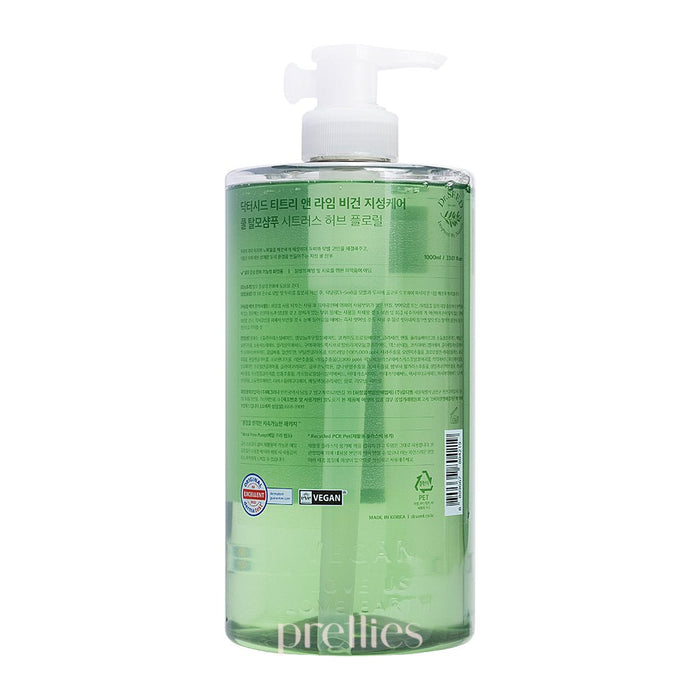 Dr.SEED Teatree And Lime Vegan No-sebum Cool Anti Hairloss Shampoo 1000ml