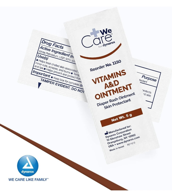 Dynarex Vitamins A and D Ointment, ( After Care For Tattoo and Permanent makeup) 5g × 10 packets - SD Cosmetics Care