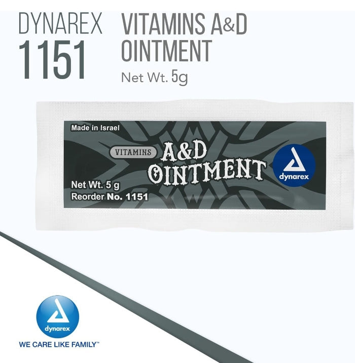 Dynarex Vitamins A & D Ointment without Lanolin 5g Packet - SD Cosmetics Care