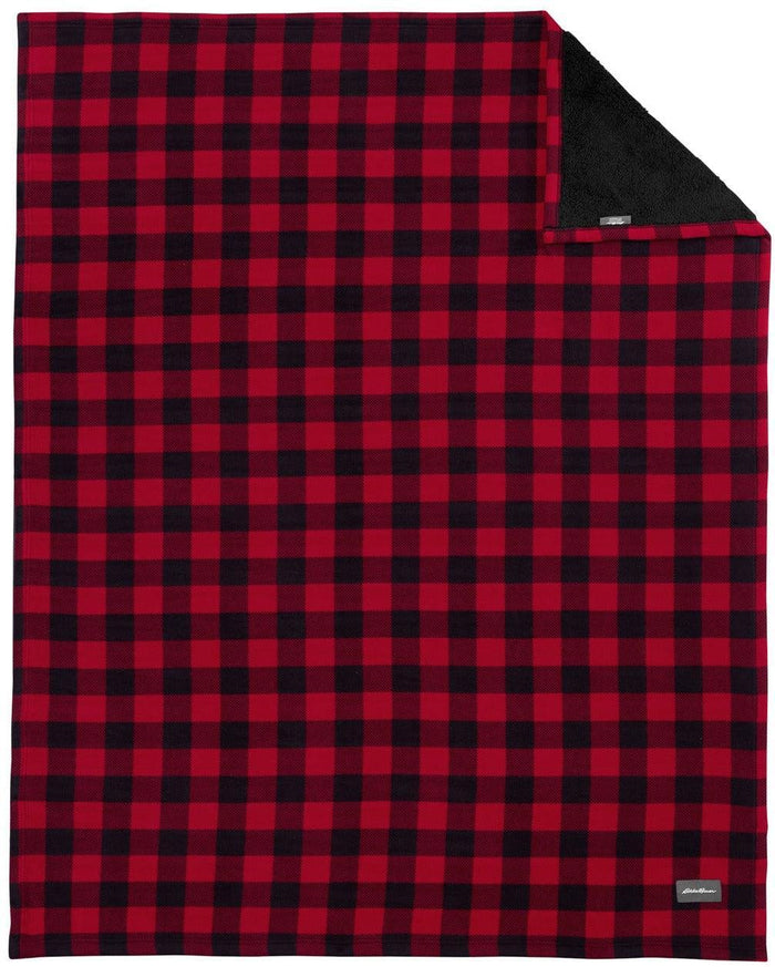 no-logo Eddie Bauer Woodland Blanket-Regular-Eddie Bauer-Radish/Black-1 Size-Thread Logic