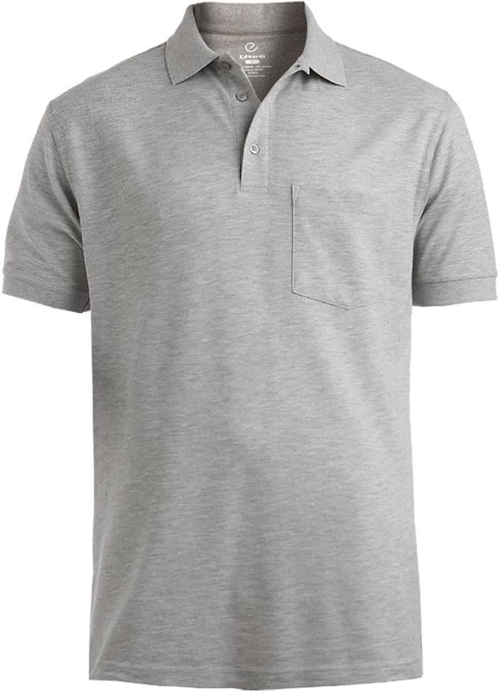 Edwards Blended Pique Short Sleeve Polo With Pocket