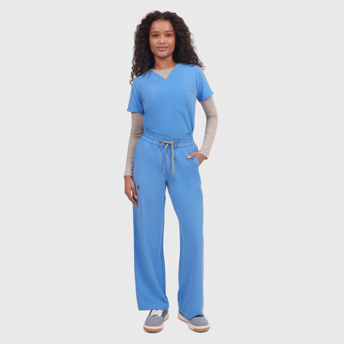 Elan High Waisted Wide-Leg Scrub Pant