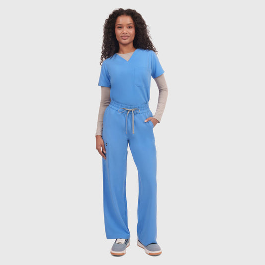 Elan High Waisted Wide-Leg Scrub Pant