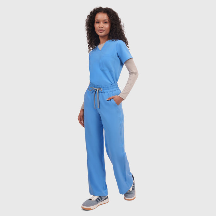 Elan High Waisted Wide-Leg Scrub Pant