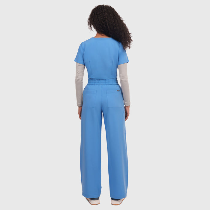 Elan High Waisted Wide-Leg Scrub Pant