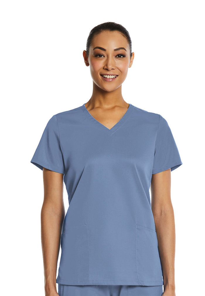 Elements® Women's Basic 2-Pocket V-Neck Scrub Top