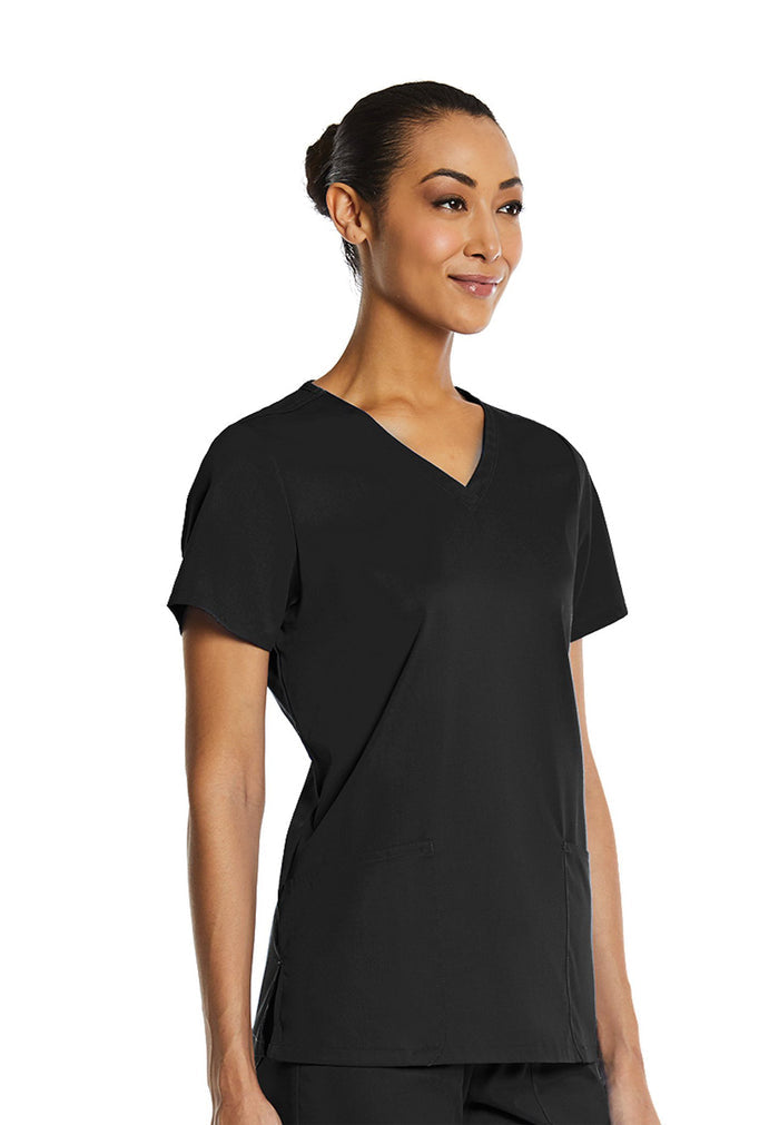 Elements® Women's Basic 2-Pocket V-Neck Scrub Top