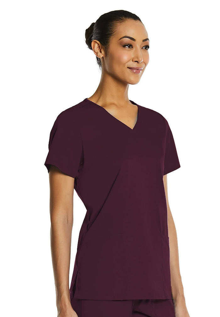 Elements® Women's Basic 2-Pocket V-Neck Scrub Top