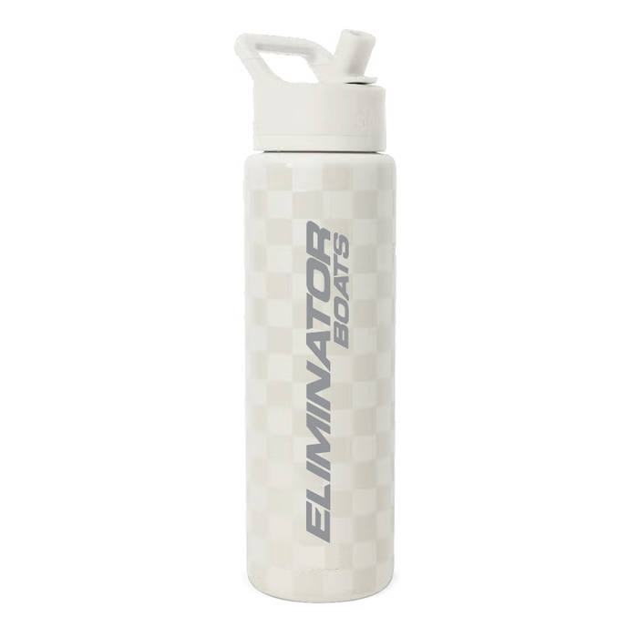 Eliminator Boats 30oz Bottle with Straw Tumbler - Checkered