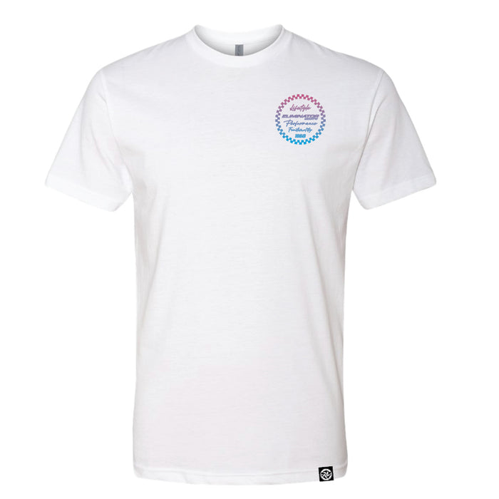 Eliminator Boats Checkered Circle Men's T-Shirt - White